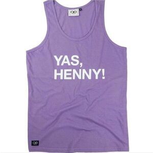 Queer Eye For The Straight Guy Graphic Tank Top Shirt M Purple Yas Henry NWT